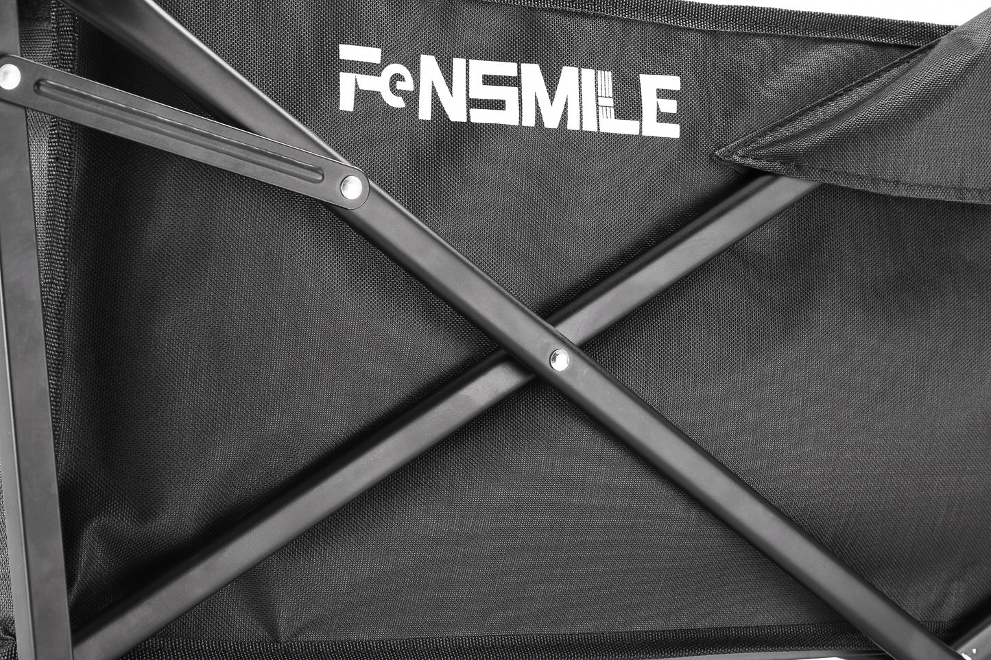 EchoSmile 4.06 cu. ft. Fabric Portable Garden Cart with Adjustable Rolling Wheels in Black