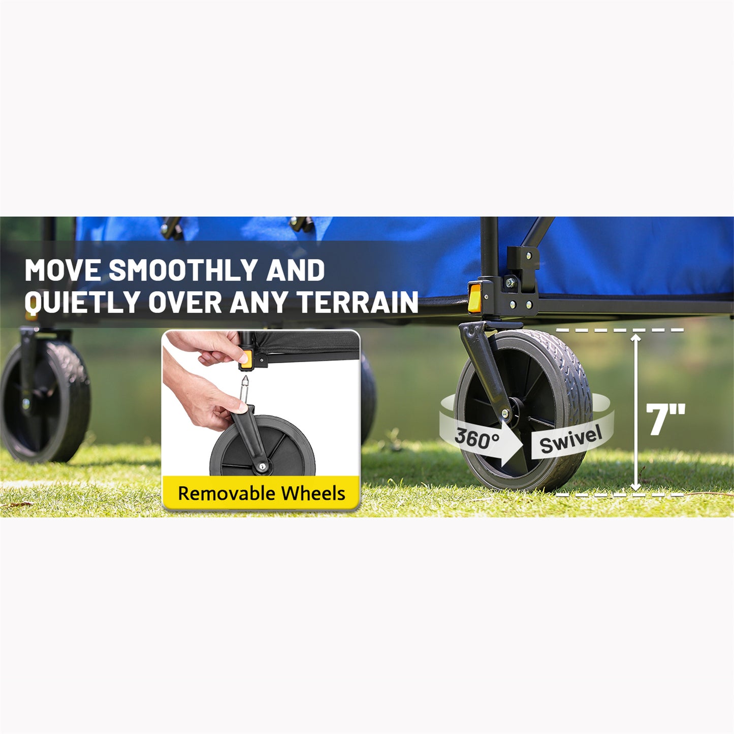 EchoSmile 5.65 cu. ft Metal Garden Cart