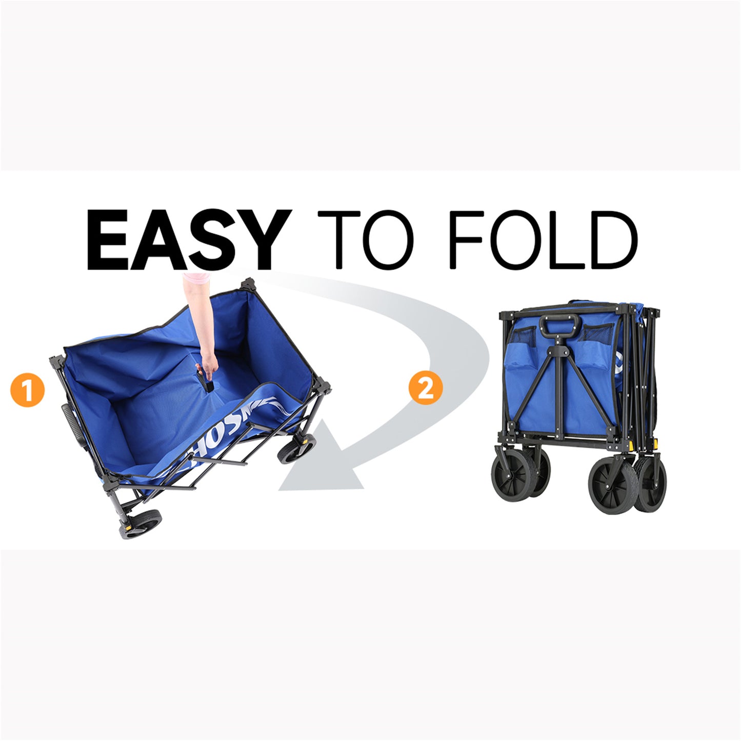 EchoSmile 5.65 cu. ft Metal Garden Cart