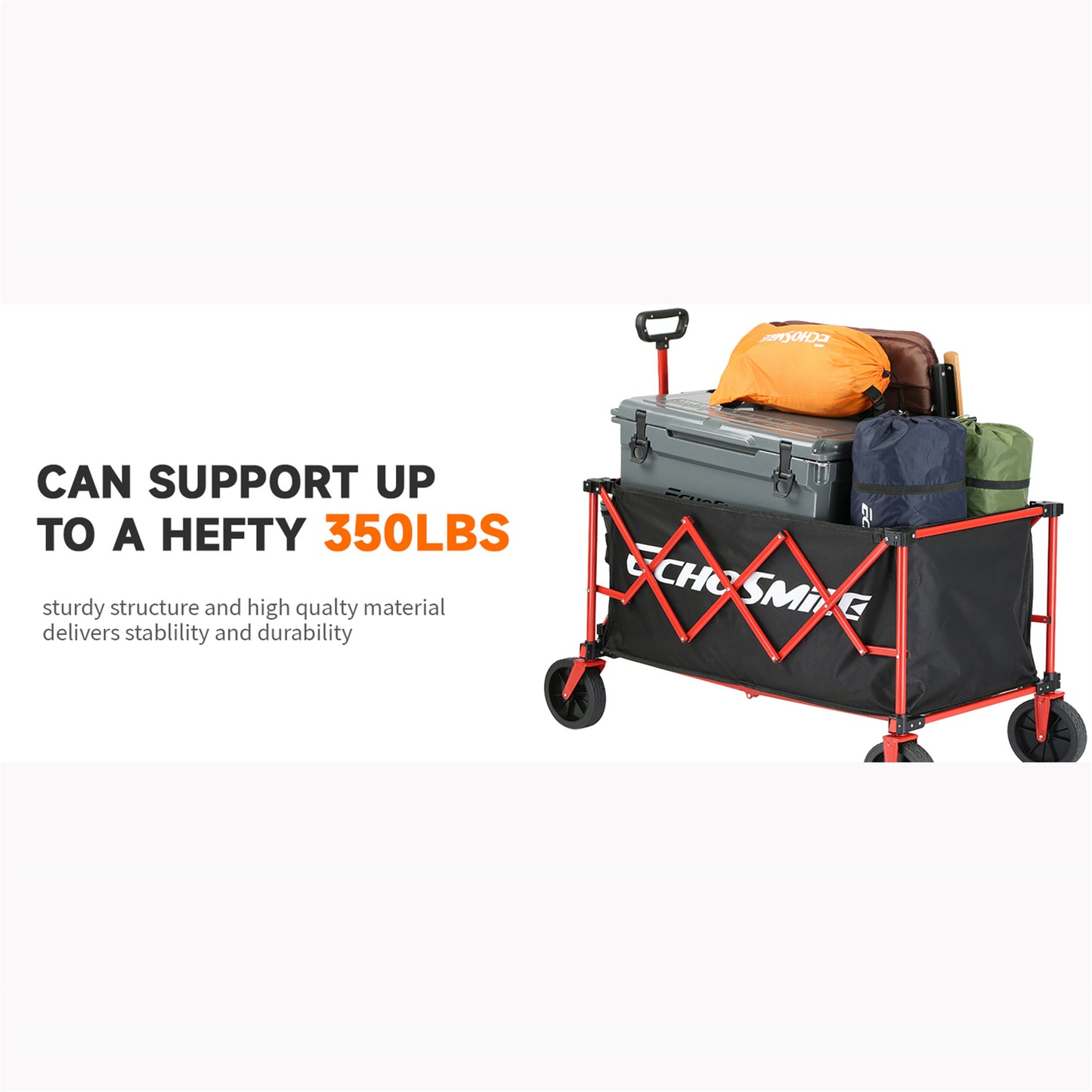 EchoSmile 5.65 cu. ft Metal Garden Cart