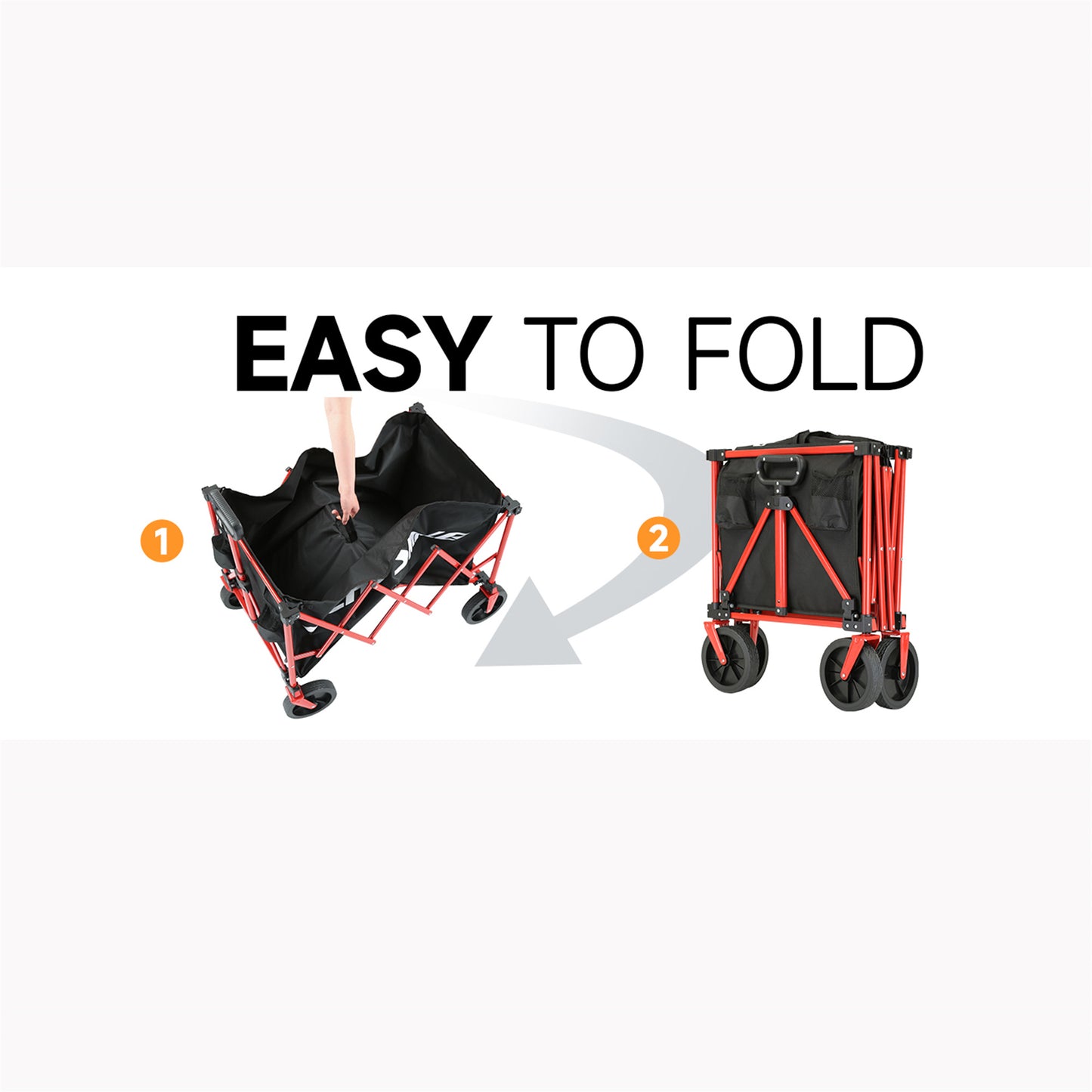 EchoSmile 5.65 cu. ft Metal Garden Cart