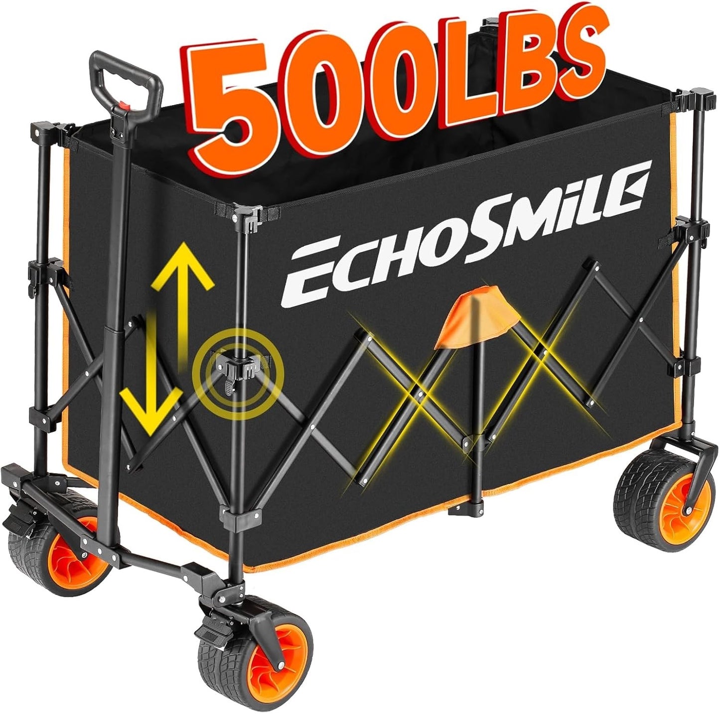 EchoSmile 10.67 cu. ft Metal Garden Cart