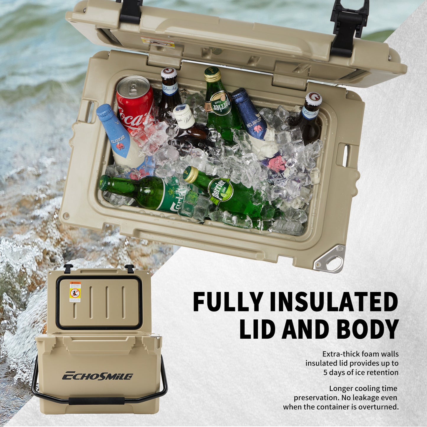 EchoSmile 25 qt. Rotomolded Cooler