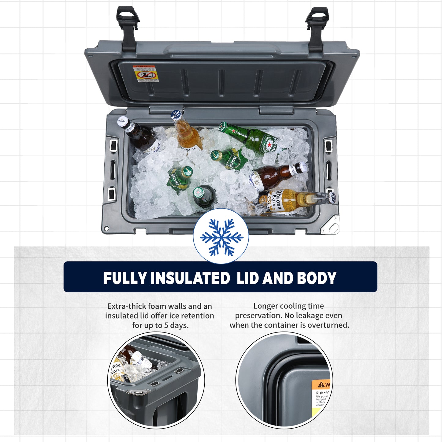 EchoSmile 35 qt. Rotomolded Cooler