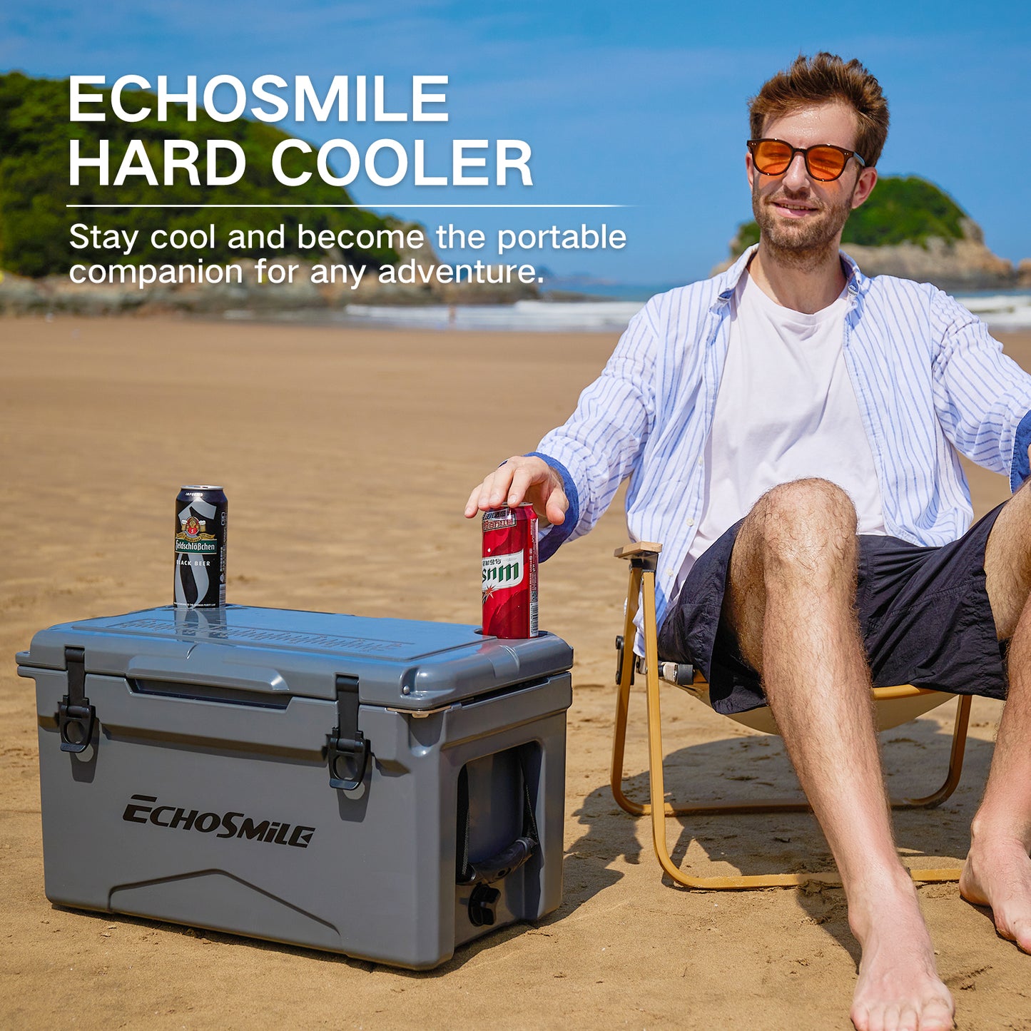 EchoSmile 35 qt. Rotomolded Cooler