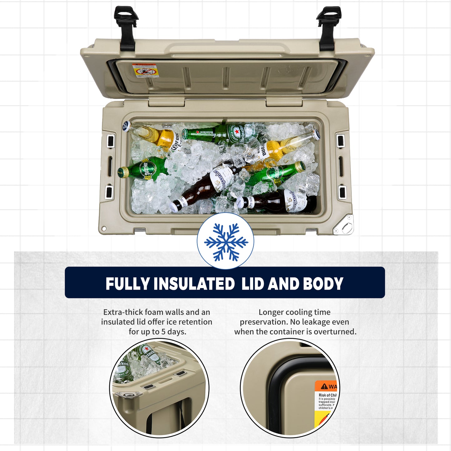 EchoSmile 35 qt. Rotomolded Cooler