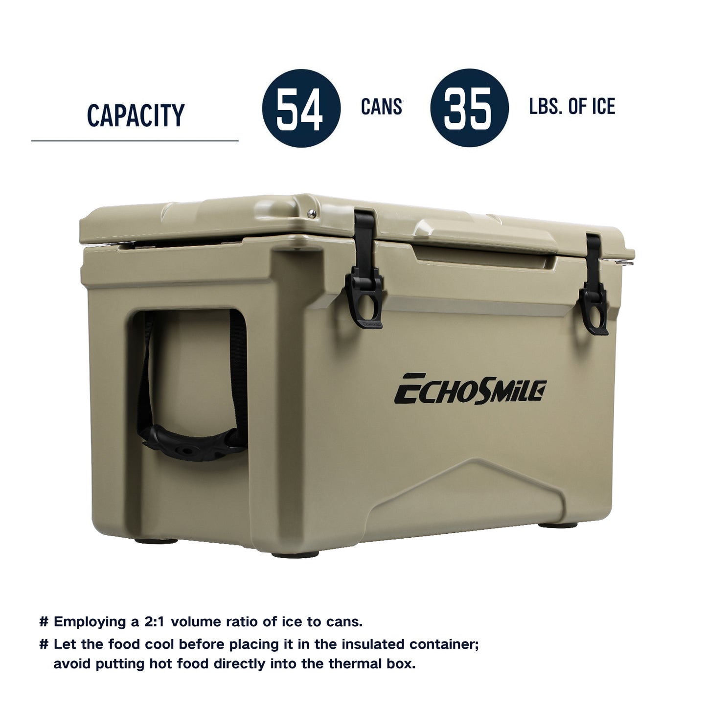 EchoSmile 35 qt. Rotomolded Cooler