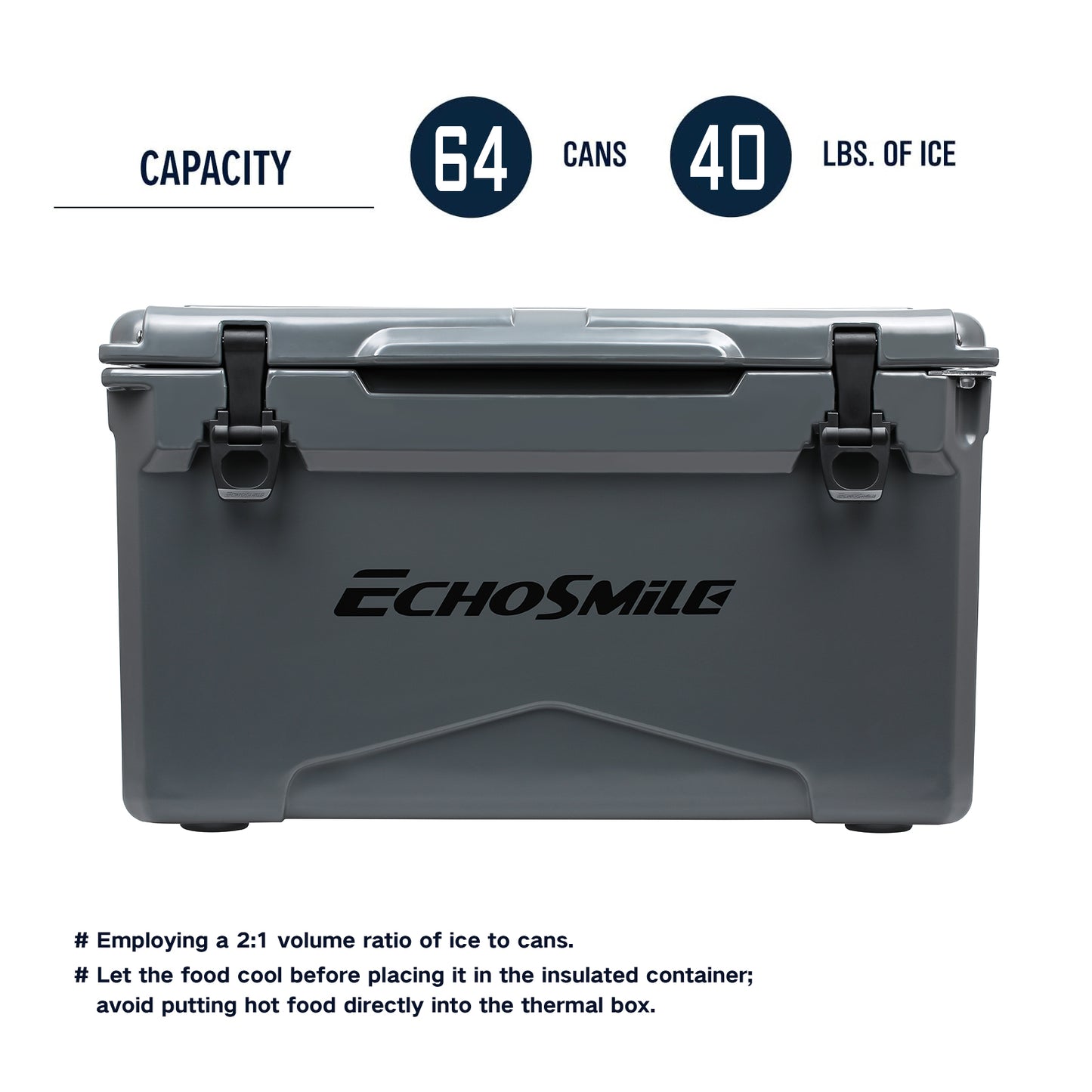 EchoSmile 40 qt. Rotomolded Cooler