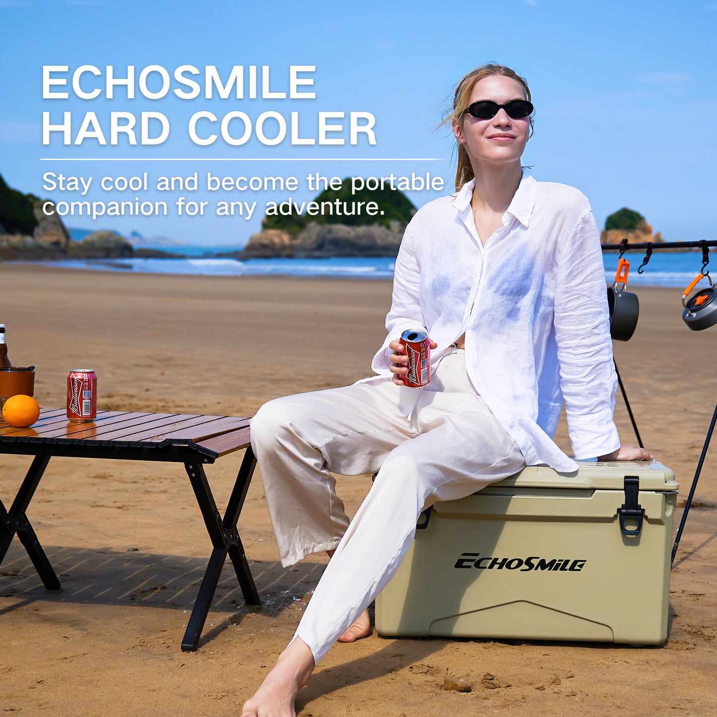 EchoSmile 40 qt. Rotomolded Cooler