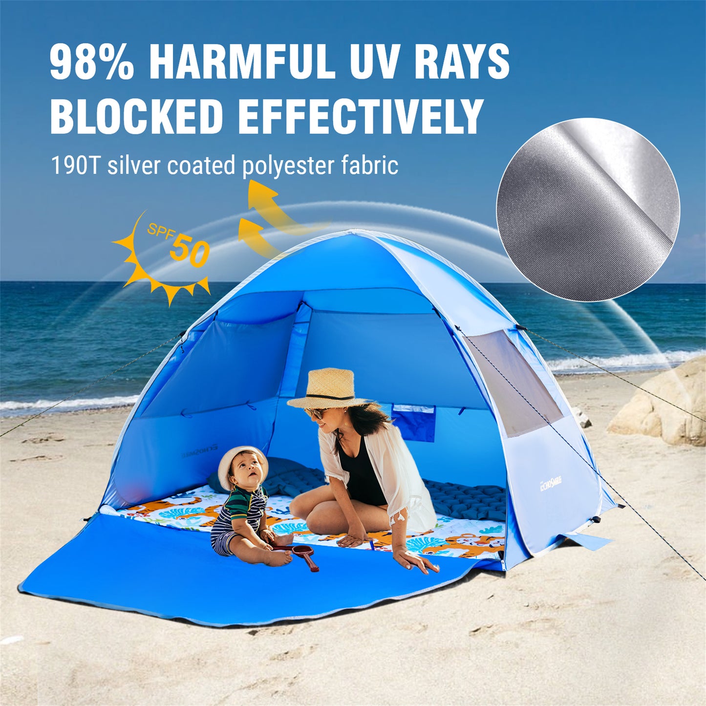 EchoSmile 4-Person Nylon Dome Tent