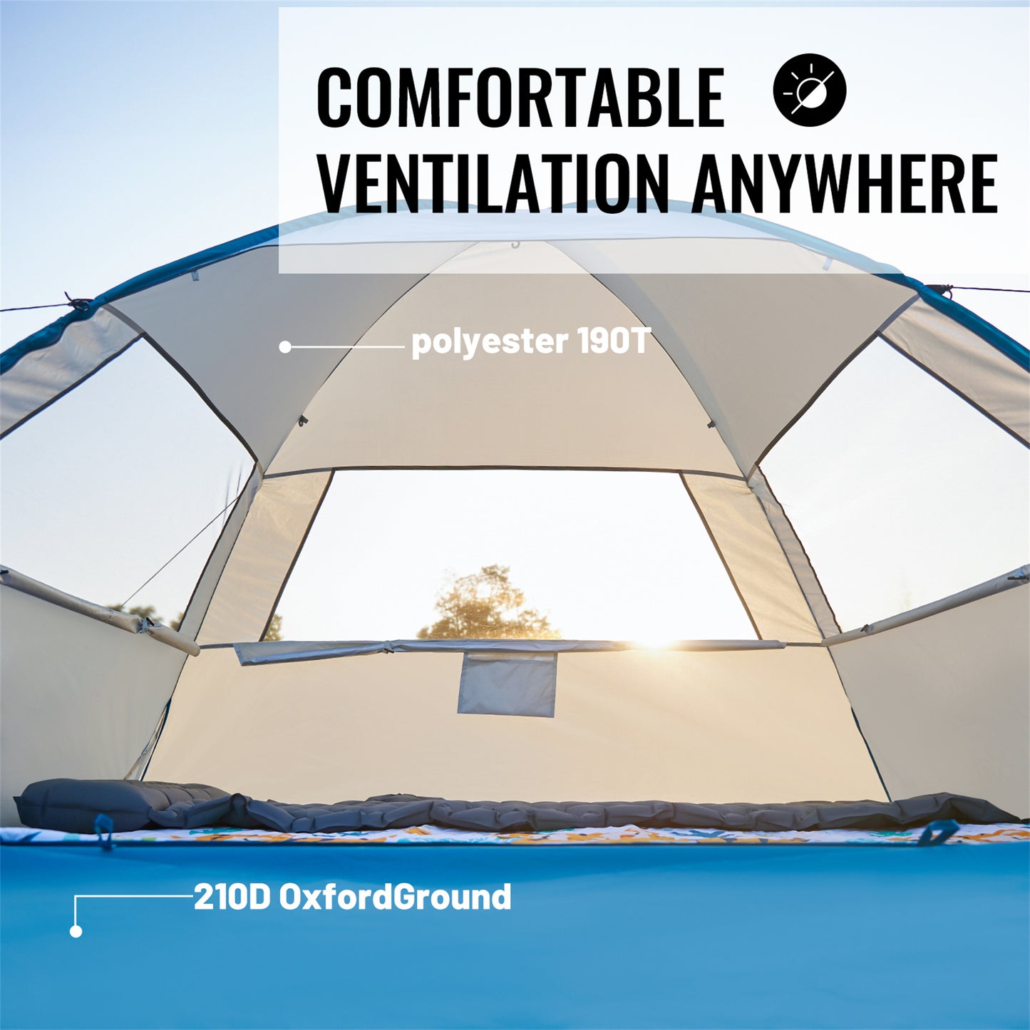 EchoSmile 4-Person Nylon Dome Tent