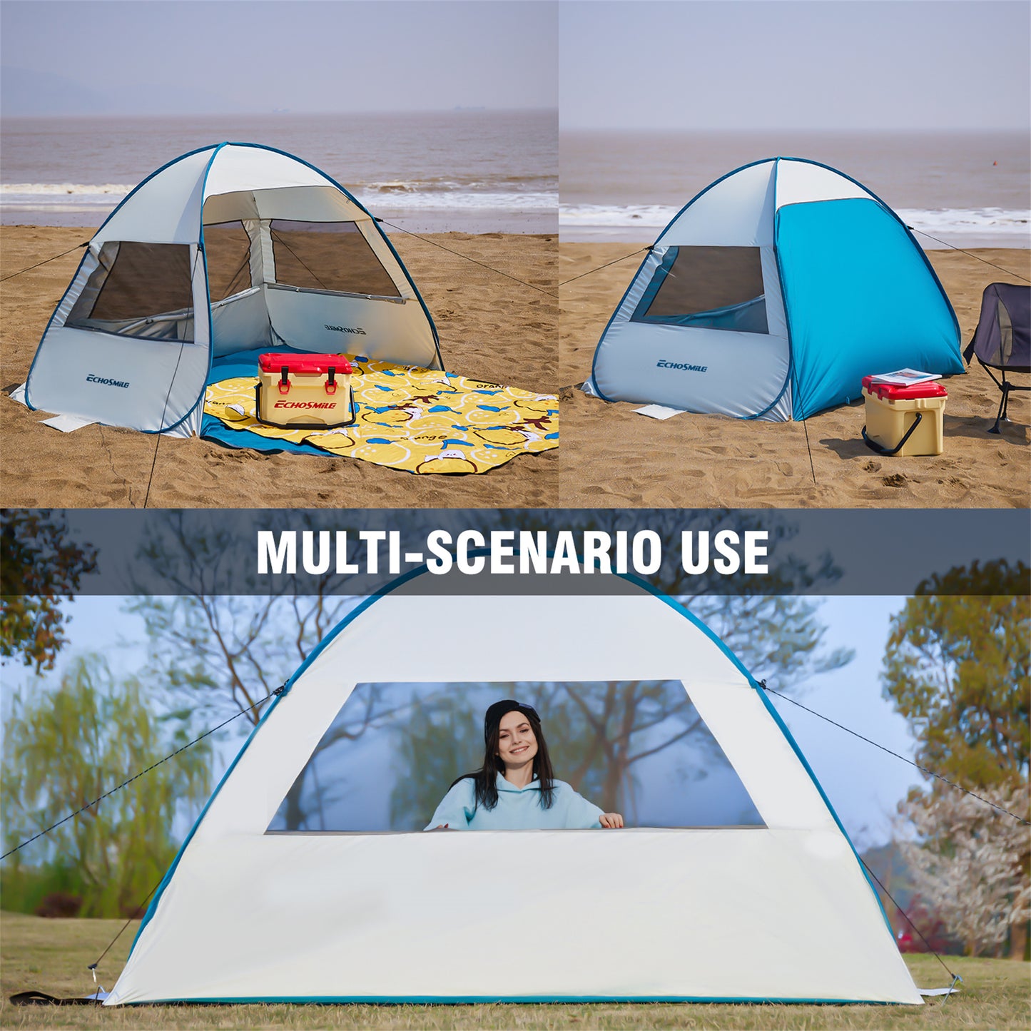 EchoSmile 4-Person Nylon Dome Tent