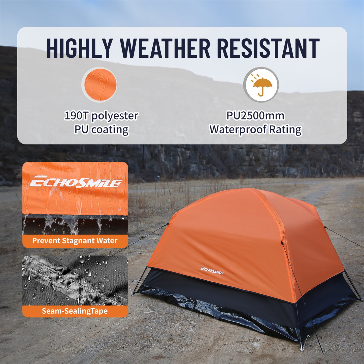 EchoSmile 2-Person Nylon Dome Tent
