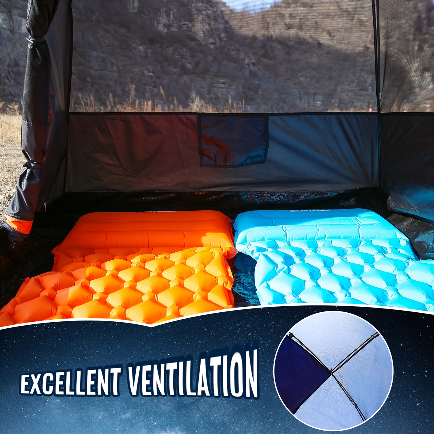 EchoSmile 2-Person Nylon Dome Tent