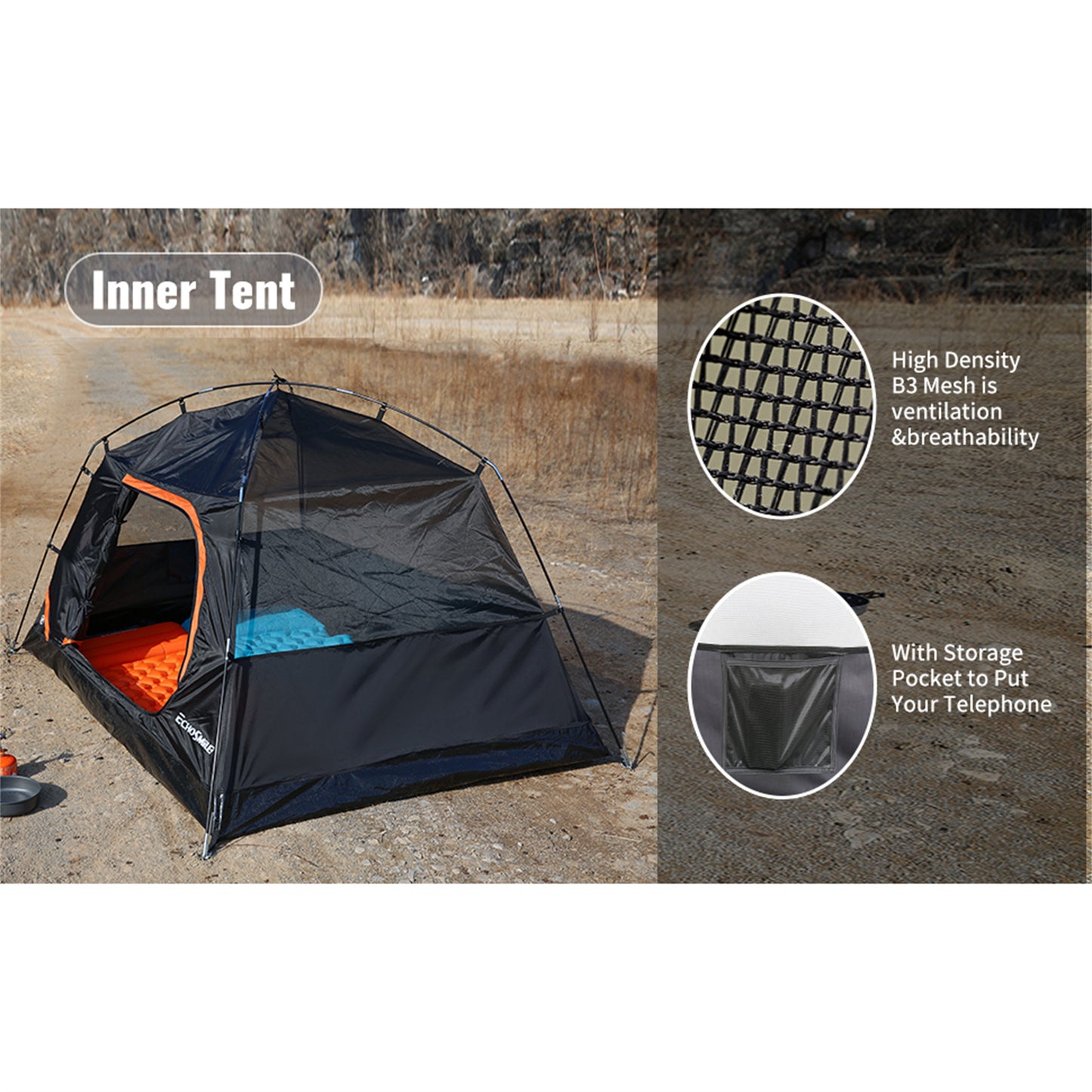 EchoSmile 2-Person Nylon Dome Tent