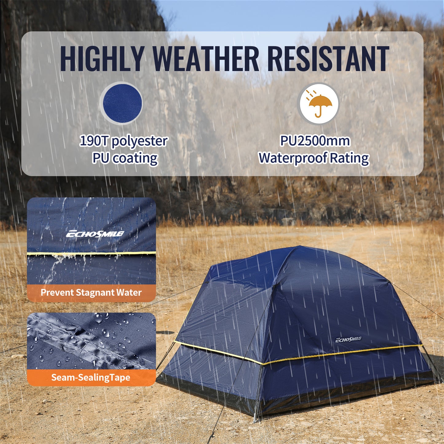 EchoSmile 2-Person Nylon Dome Tent