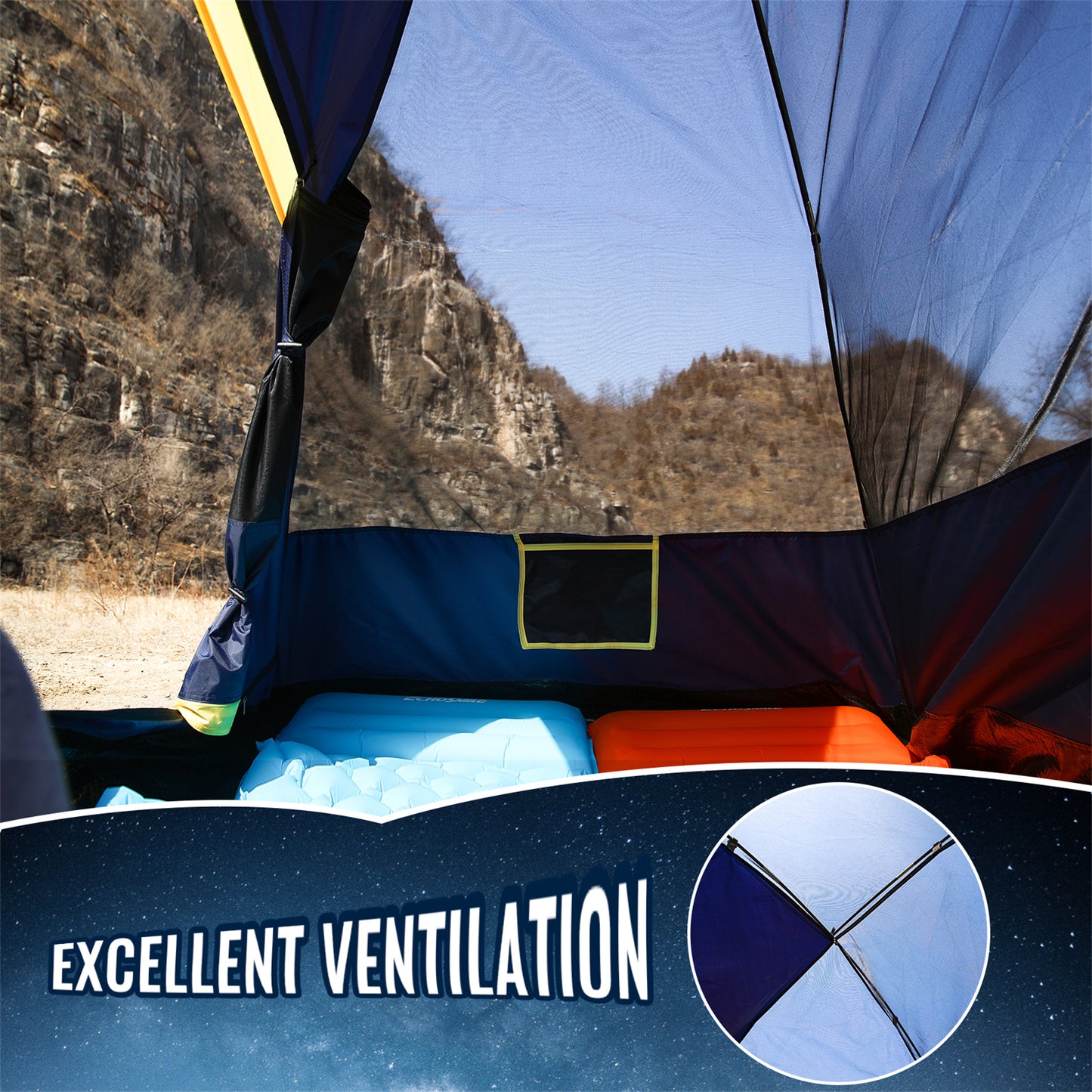 EchoSmile 2-Person Nylon Dome Tent