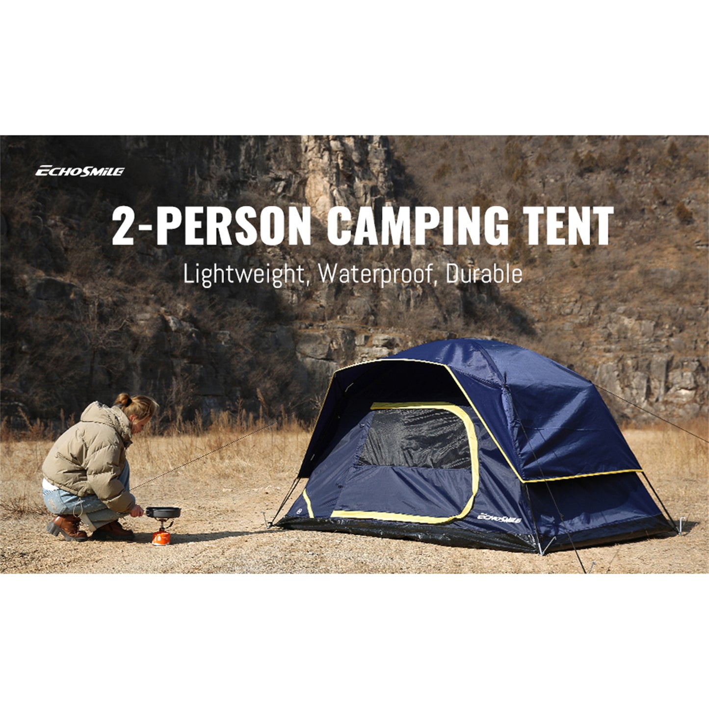 EchoSmile 2-Person Nylon Dome Tent
