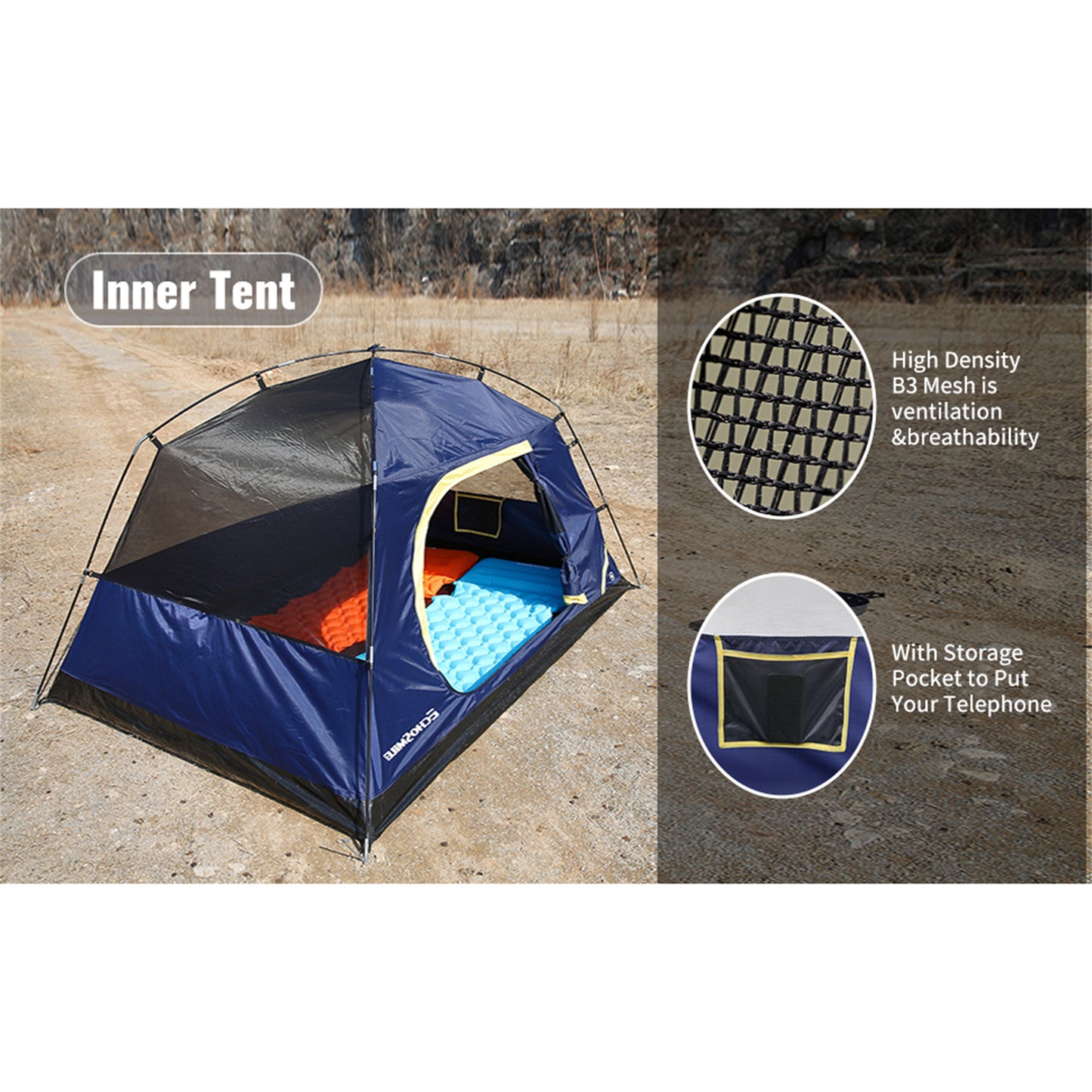 EchoSmile 2-Person Nylon Dome Tent