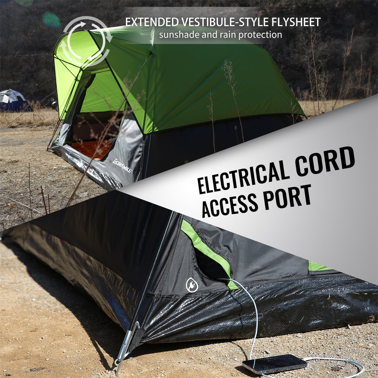EchoSmile 2-Person Nylon Dome Tent