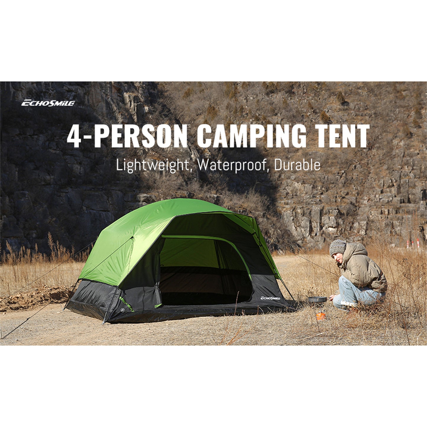 EchoSmile 2-Person Nylon Dome Tent