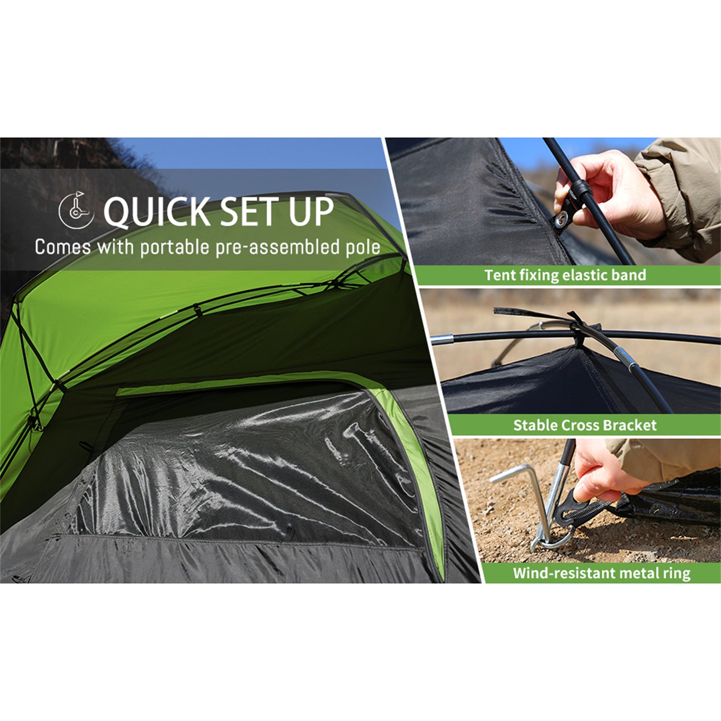 EchoSmile 2-Person Nylon Dome Tent