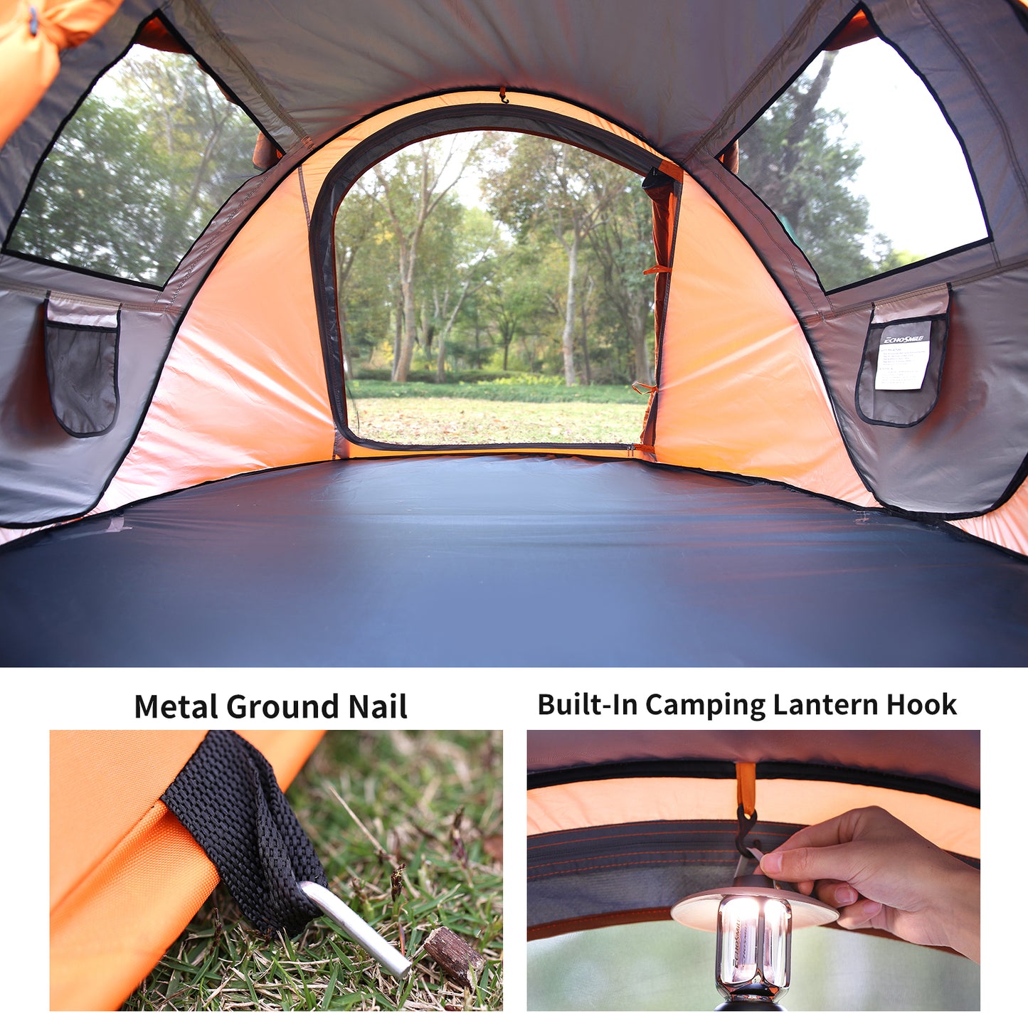 EchoSmile 2-Person Pop Up Camping Tent