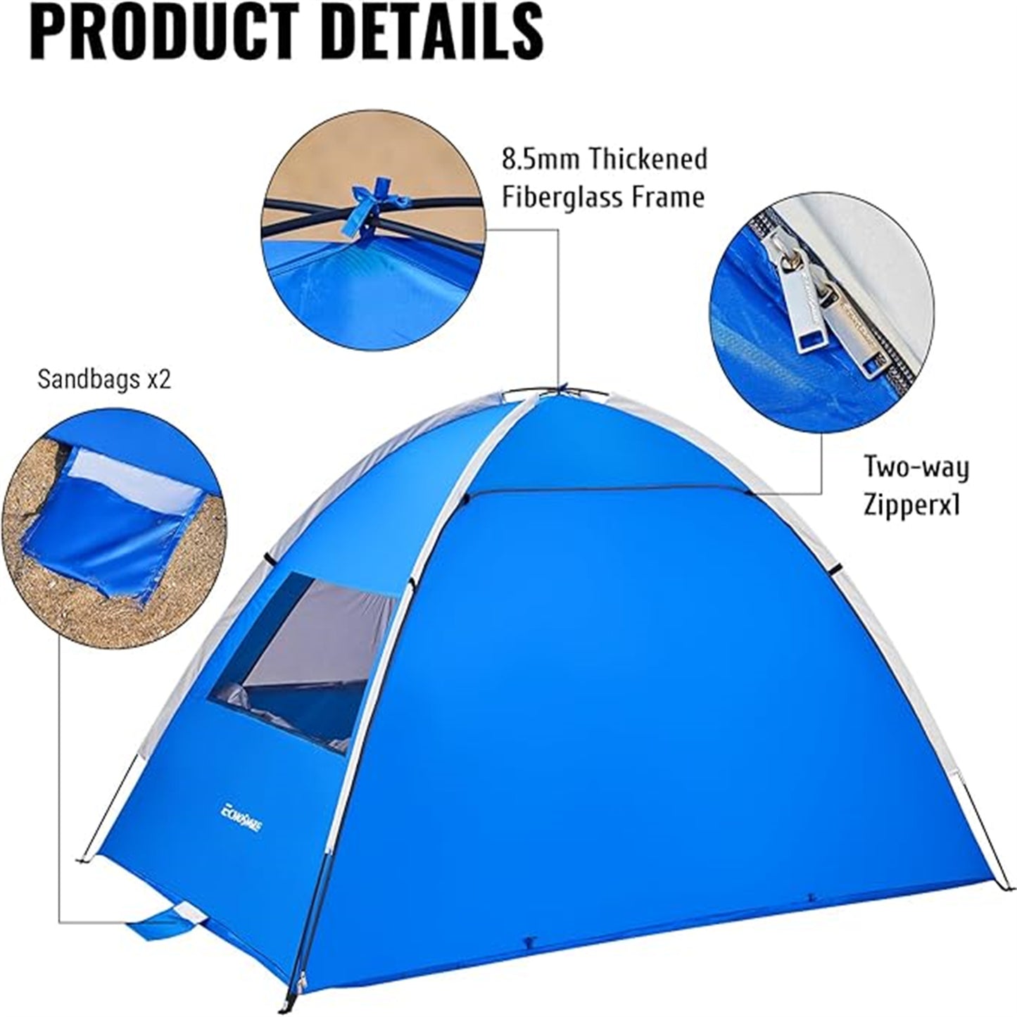 EchoSmile 4-Person Nylon Dome Tent
