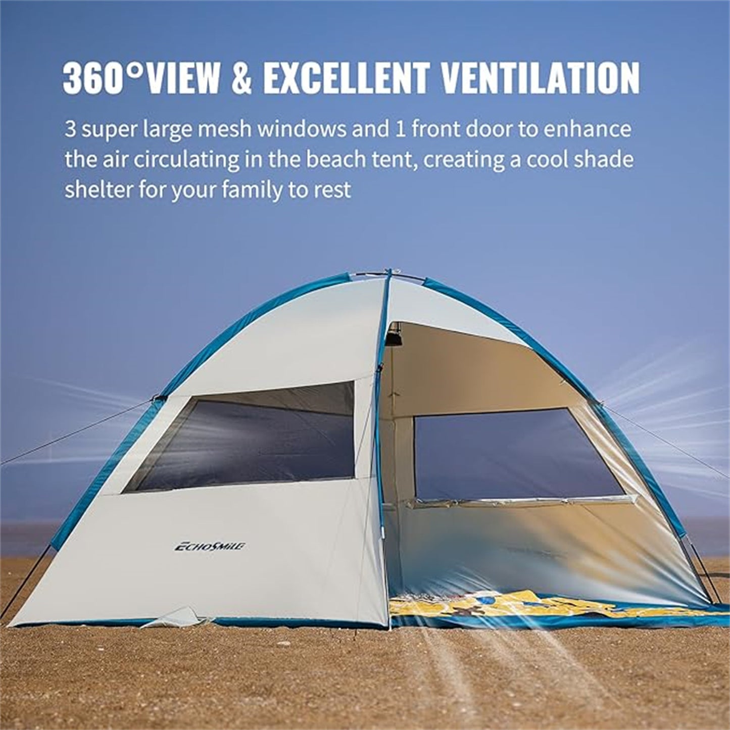 EchoSmile 4-Person Nylon Dome Tent