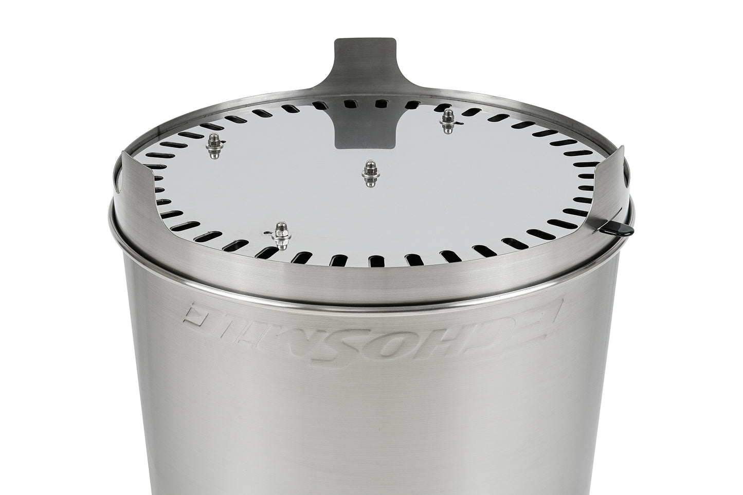 EchoSmile 5.9 in. Brushed Silver Stainless Steel Wood Outdoor Portable Tabletop Fire Pit