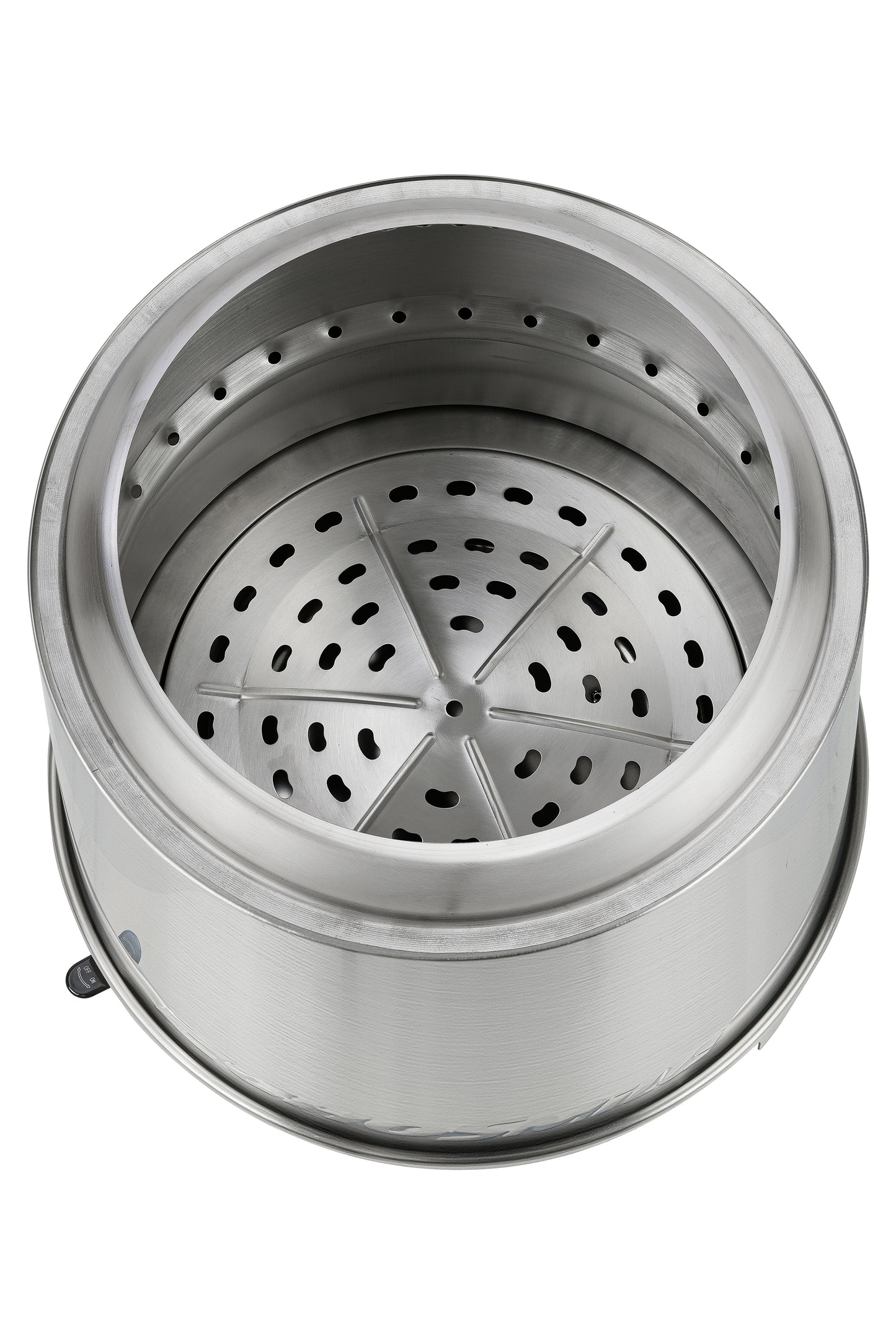 EchoSmile 5.9 in. Brushed Silver Stainless Steel Wood Outdoor Portable Tabletop Fire Pit