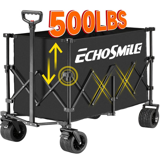 EchoSmile 10.67 cu. ft Metal Garden Cart