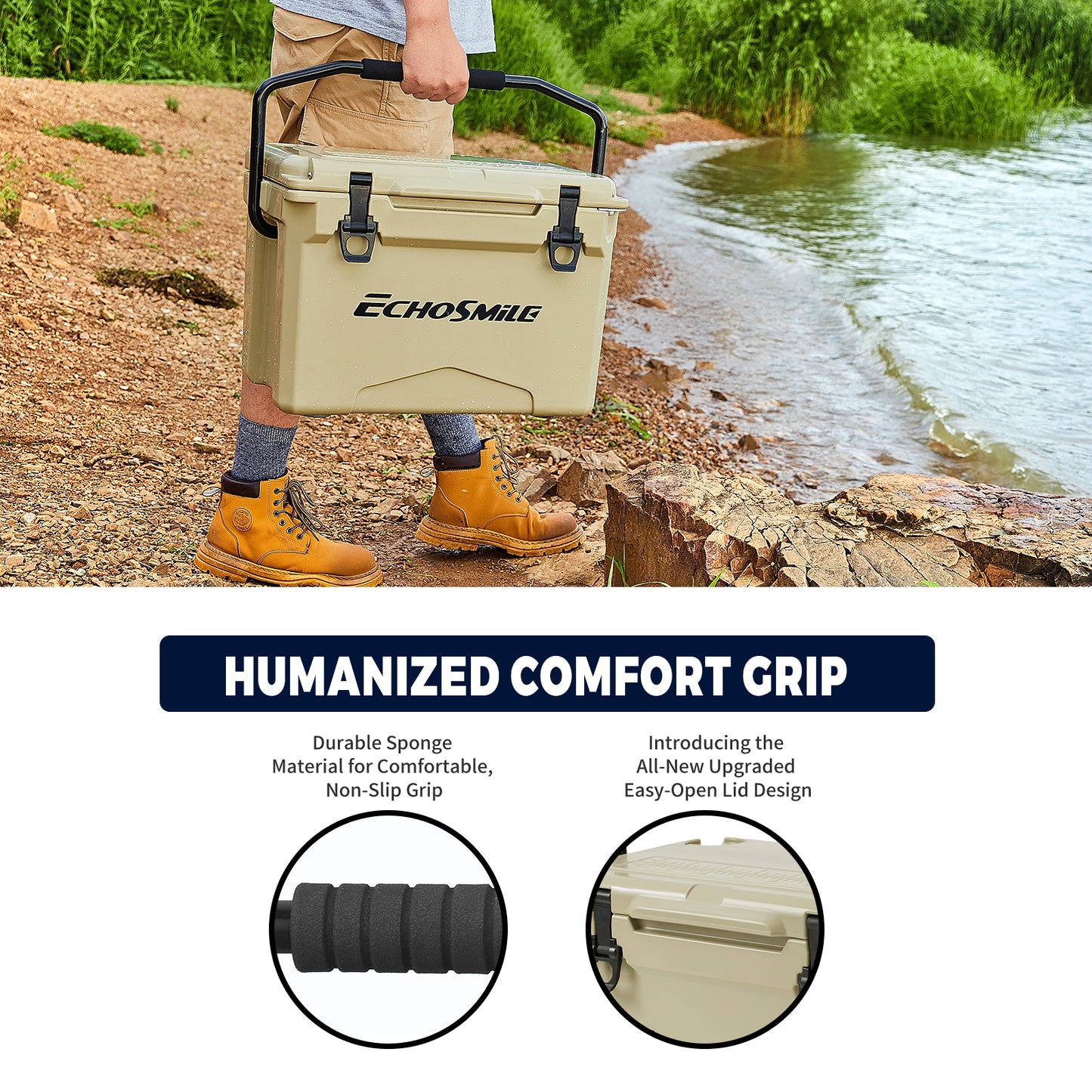 EchoSmile 25 qt. Rotomolded Cooler
