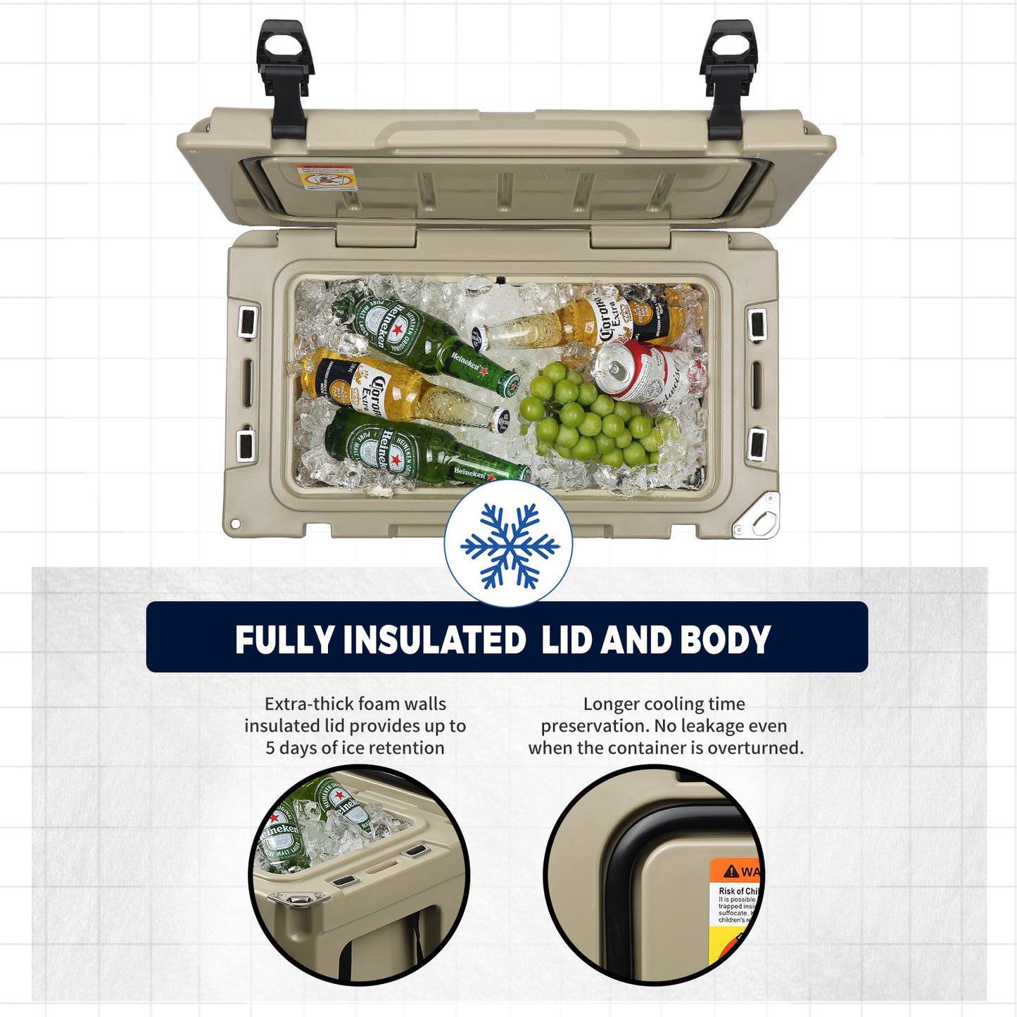 EchoSmile 30 qt. Rotomolded Cooler