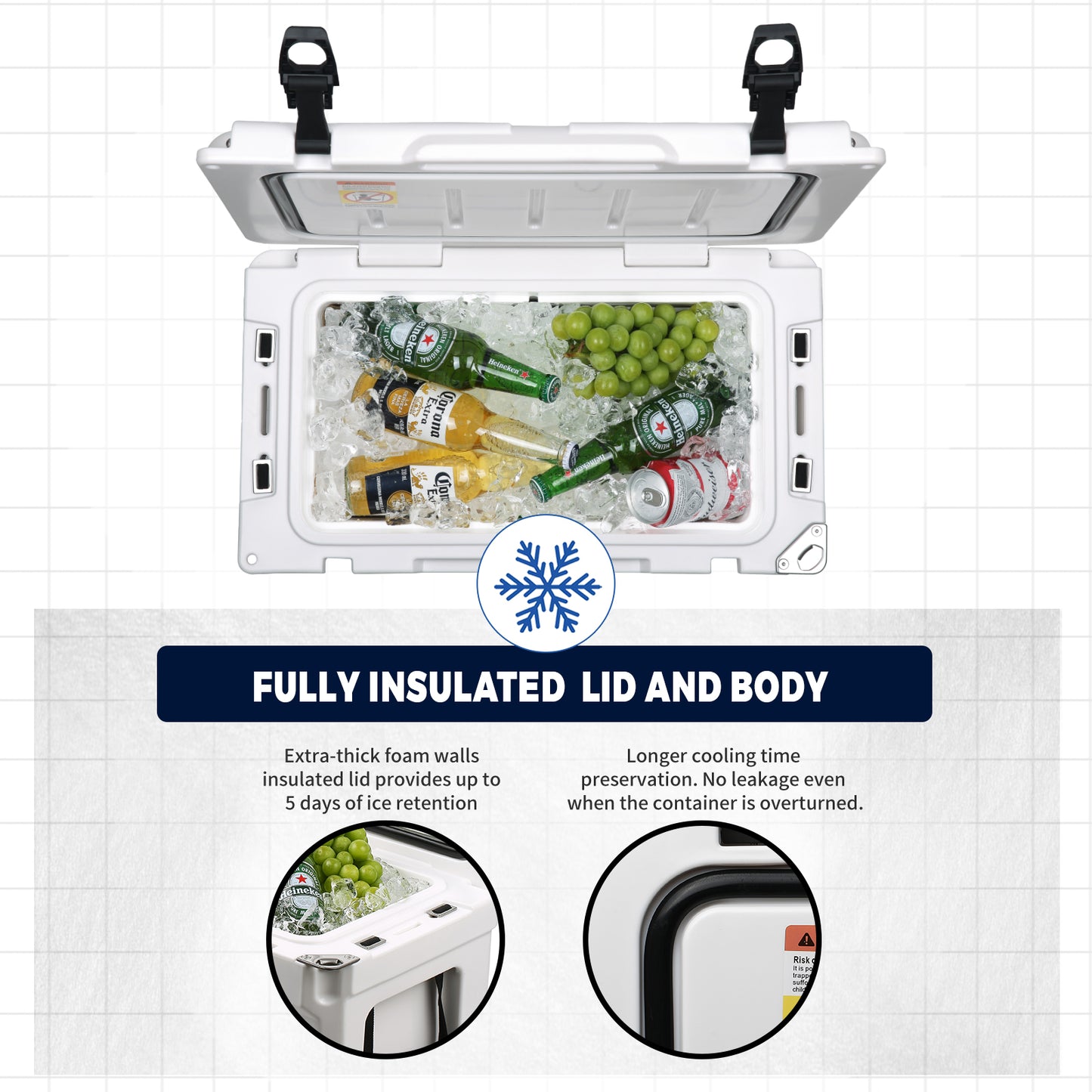 EchoSmile 30 qt. Rotomolded Cooler