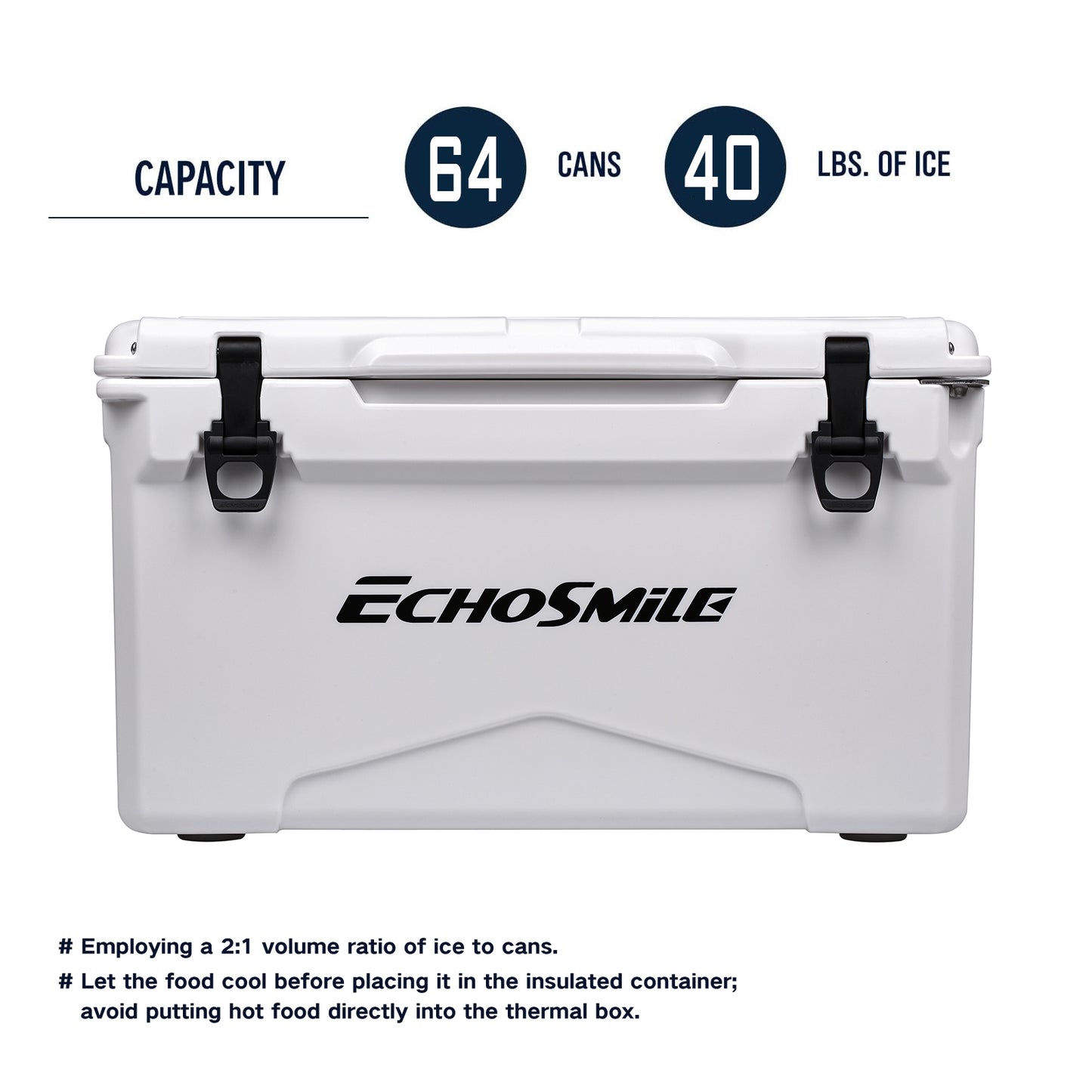 EchoSmile 40 qt. Rotomolded Cooler